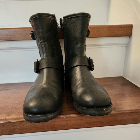 Tory Burch women's black leather boots in size 7 - Picture 4 of 12